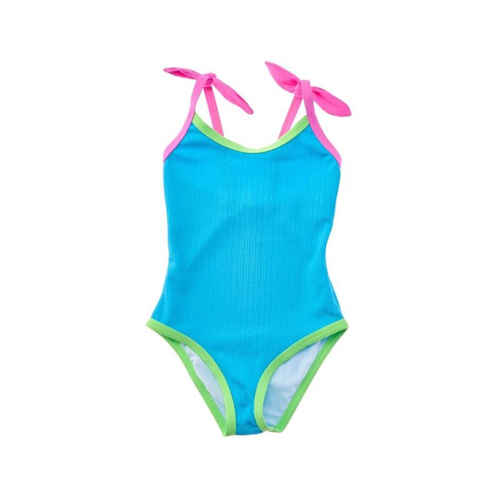 Beach Lingo Girls  Rem Cup Colorblock Binding One-Piece, Pink